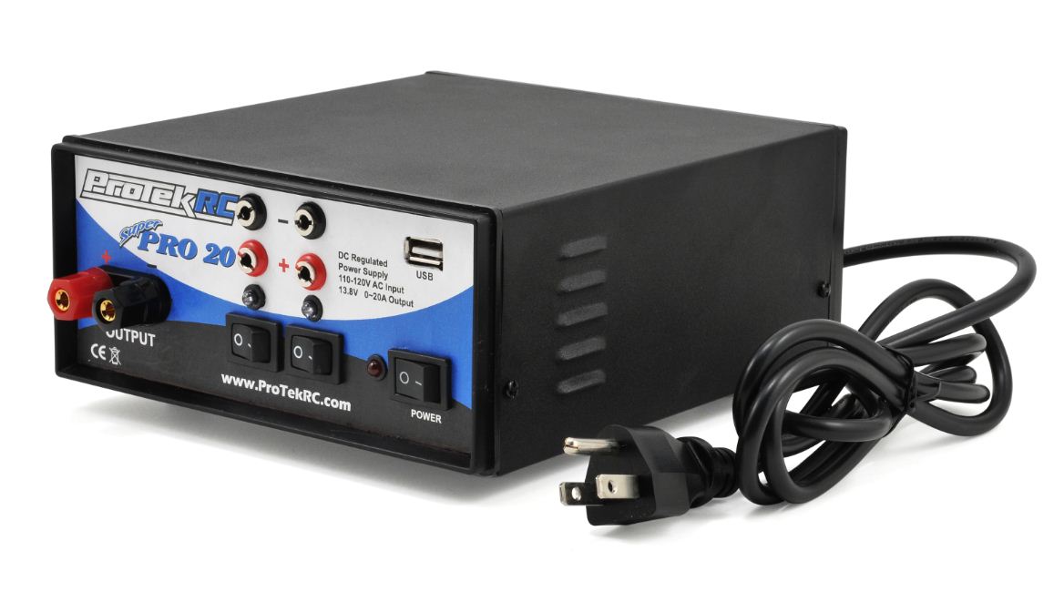 ProTek R/C “Super Pro 20 3-outlet Power Supply with USB