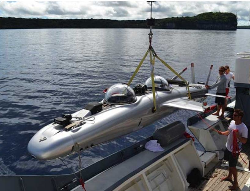 “Fly” underwater in an aerobatic submarine!