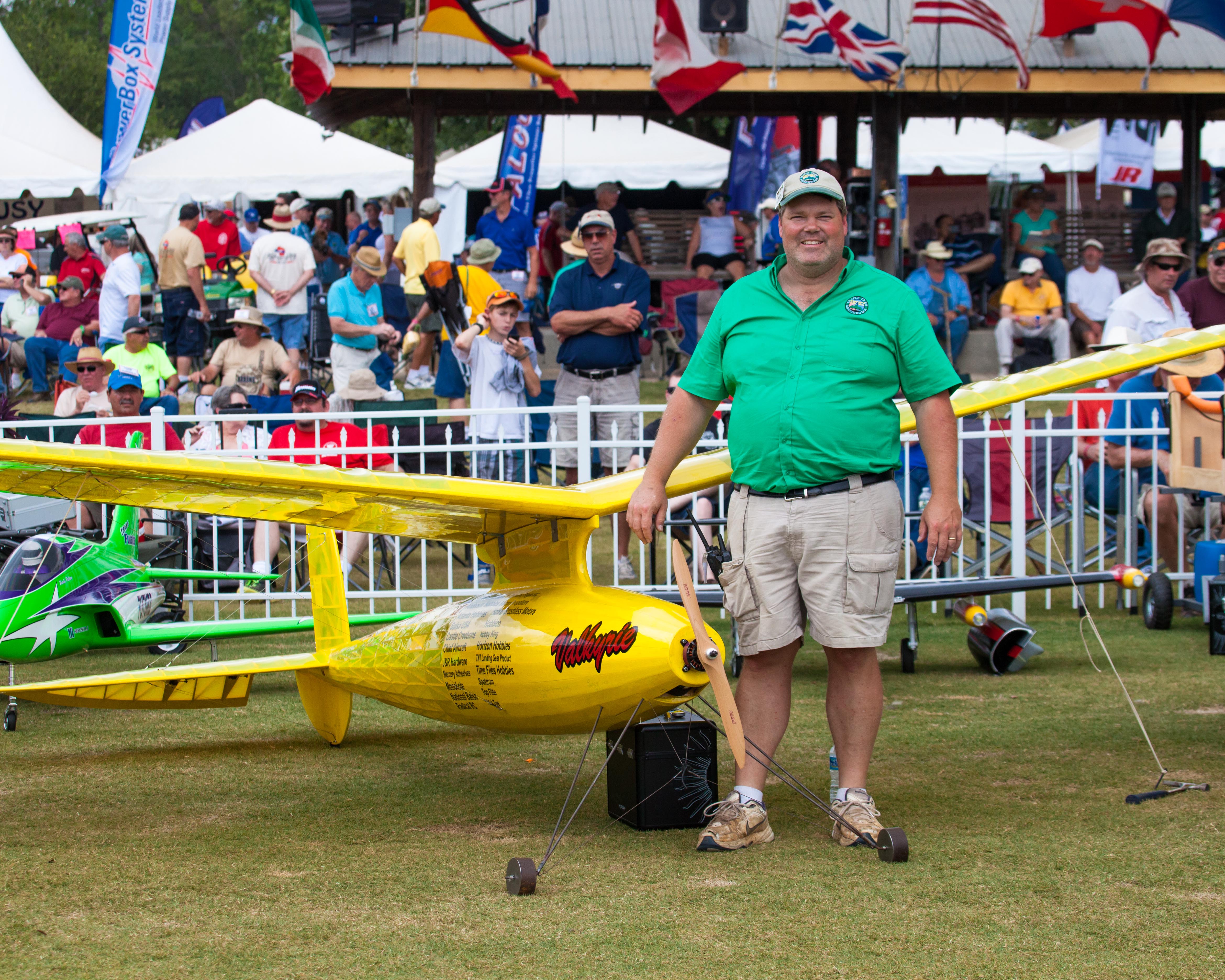 Model Airplane News - RC Airplane News | Mark Davidson Poses With The Valkyrie
