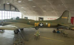 During a January 4, 2018 media event at the restoration hangar, curators at the United States Air Force Museum showcased progress in restoring the Memphis Belle, flown by the aircrew to complete a 25-mission combat tour over Europe.