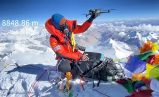 Incredible Drone Footage Atop Mt. Everest