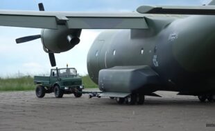 Giant-Scale C-160 – With Pushback RC Truck!