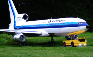 RC Eastern Airliner Gets a Tow